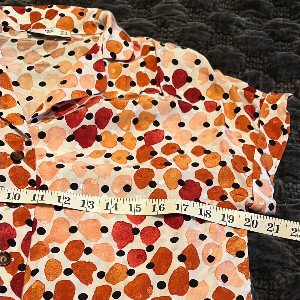 Mango Multicolor Polka Dot Blouse - image 3